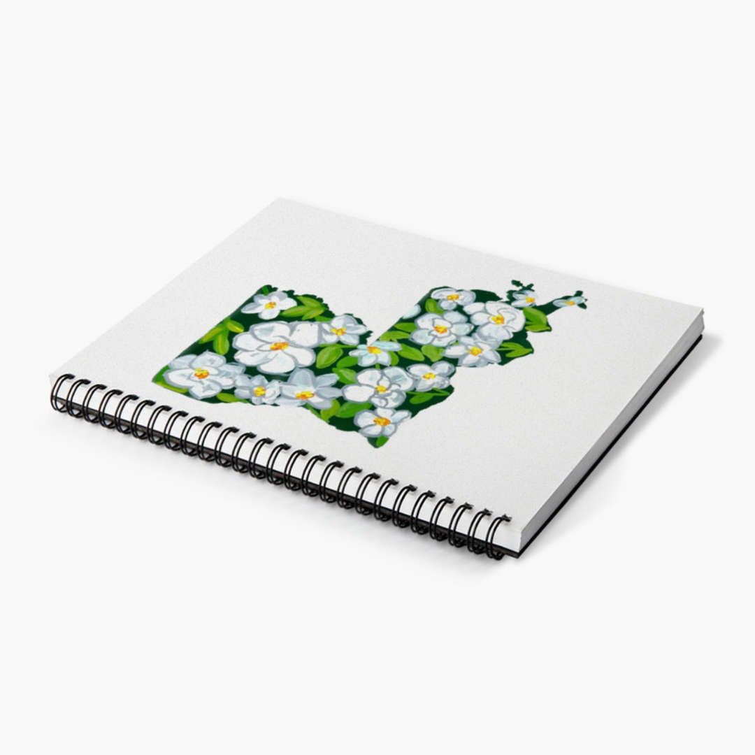 Lousiana State Flower Spiral Lined Notebook