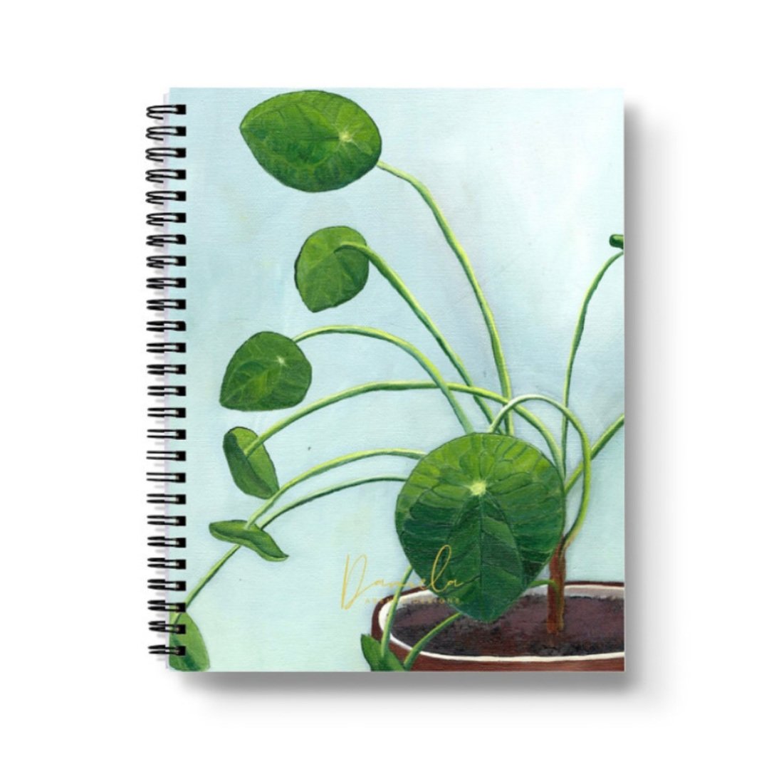 Pilea Spiral Lined Notebook