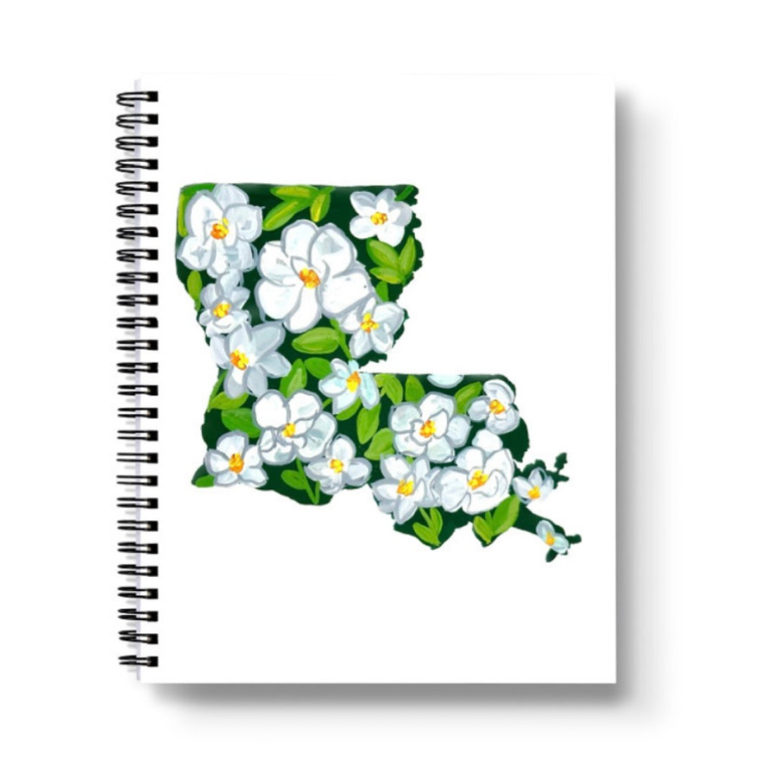 Lousiana State Flower Spiral Lined Notebook