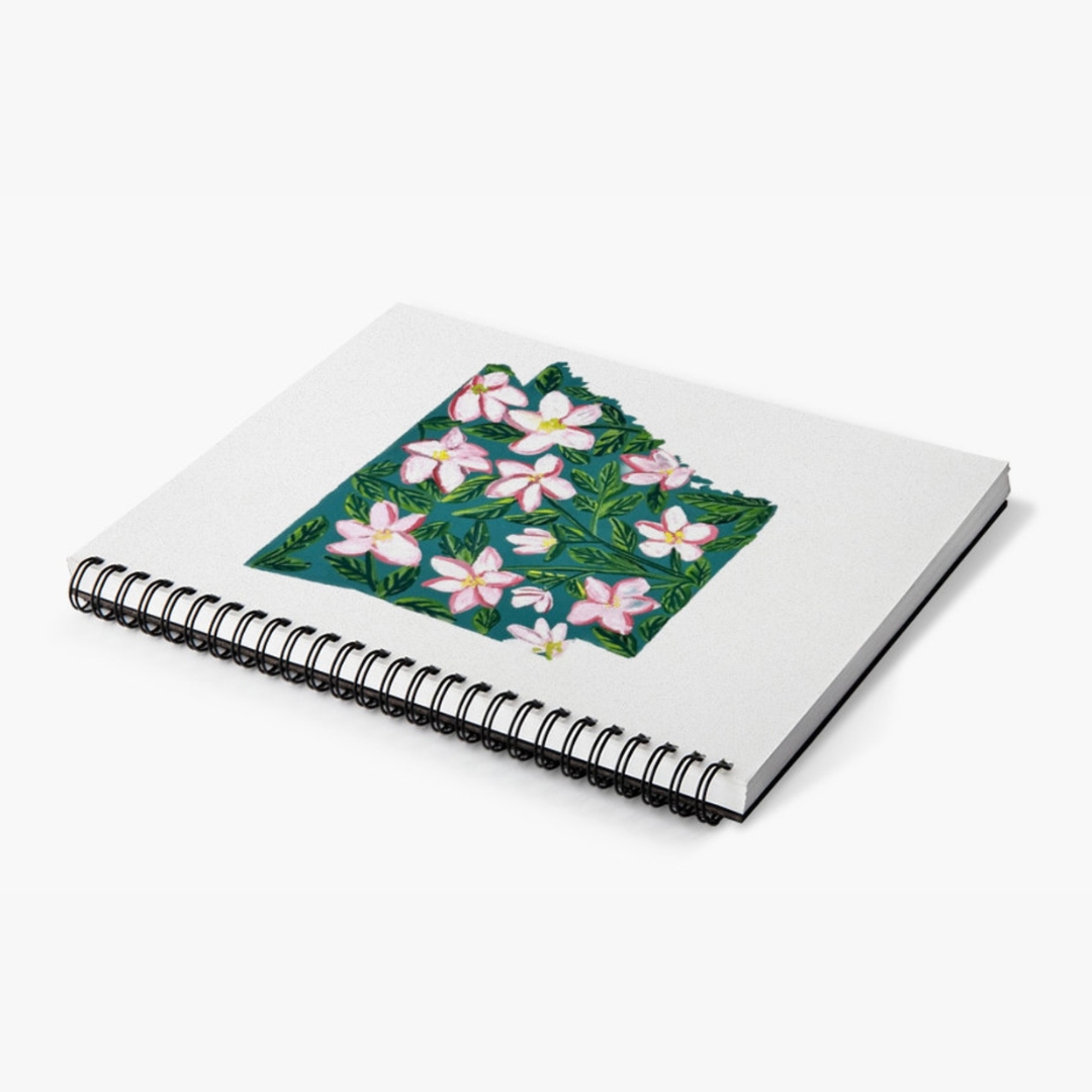 Arkansas State Flower Spiral Lined Notebook