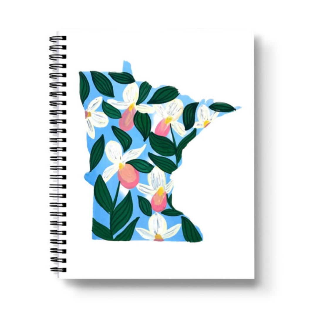 Minnesota State Flower Spiral Lined Notebook