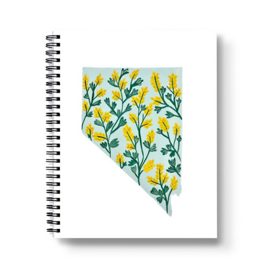 Nevada State Flower Spiral Lined Notebook