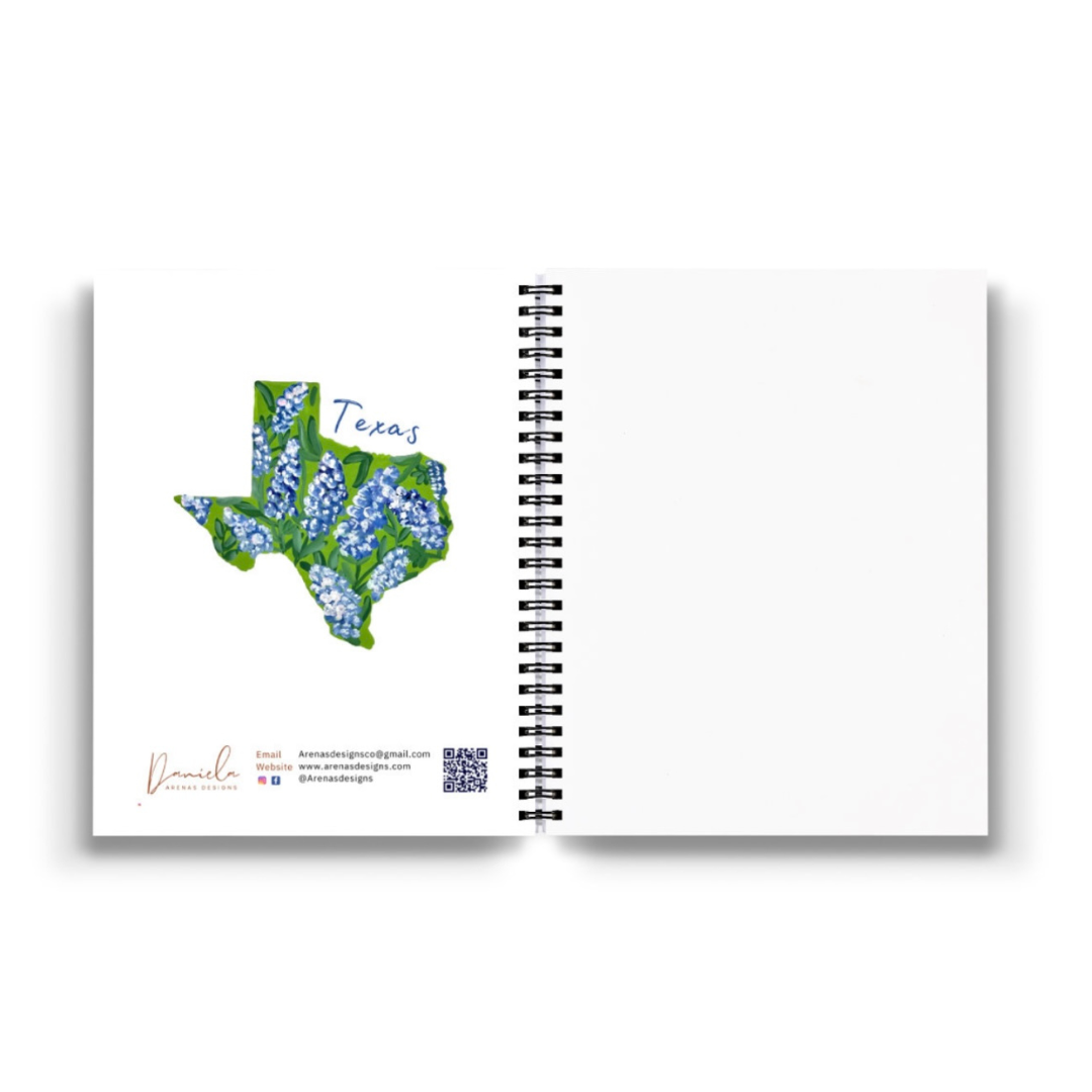 Texas State Flower Spiral Lined Notebook