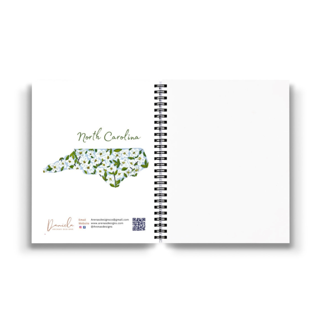 North Carolina State Flower Spiral Lined Notebook