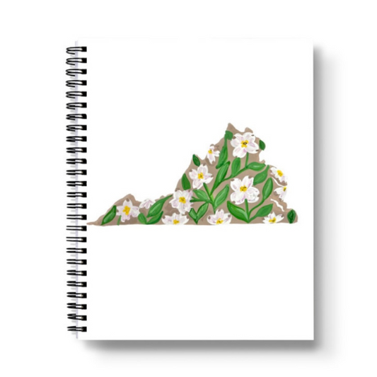 Virginia State Flower Spiral Lined Notebook