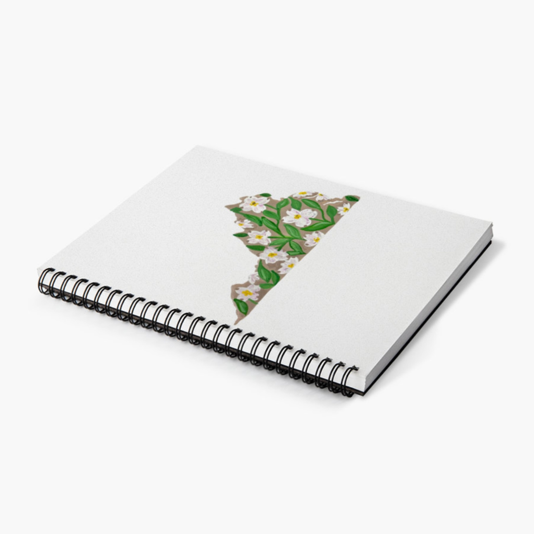 Virginia State Flower Spiral Lined Notebook