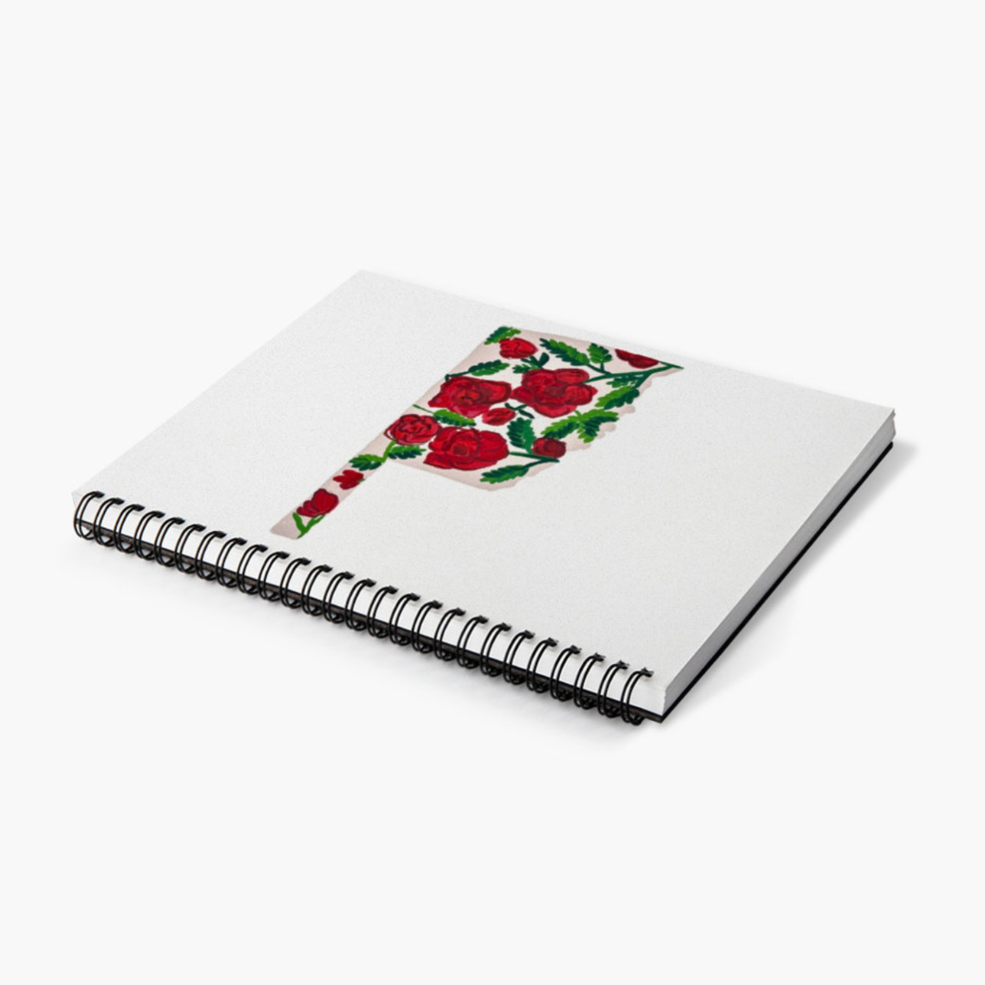 Oklahoma State Flower Spiral Lined Notebook