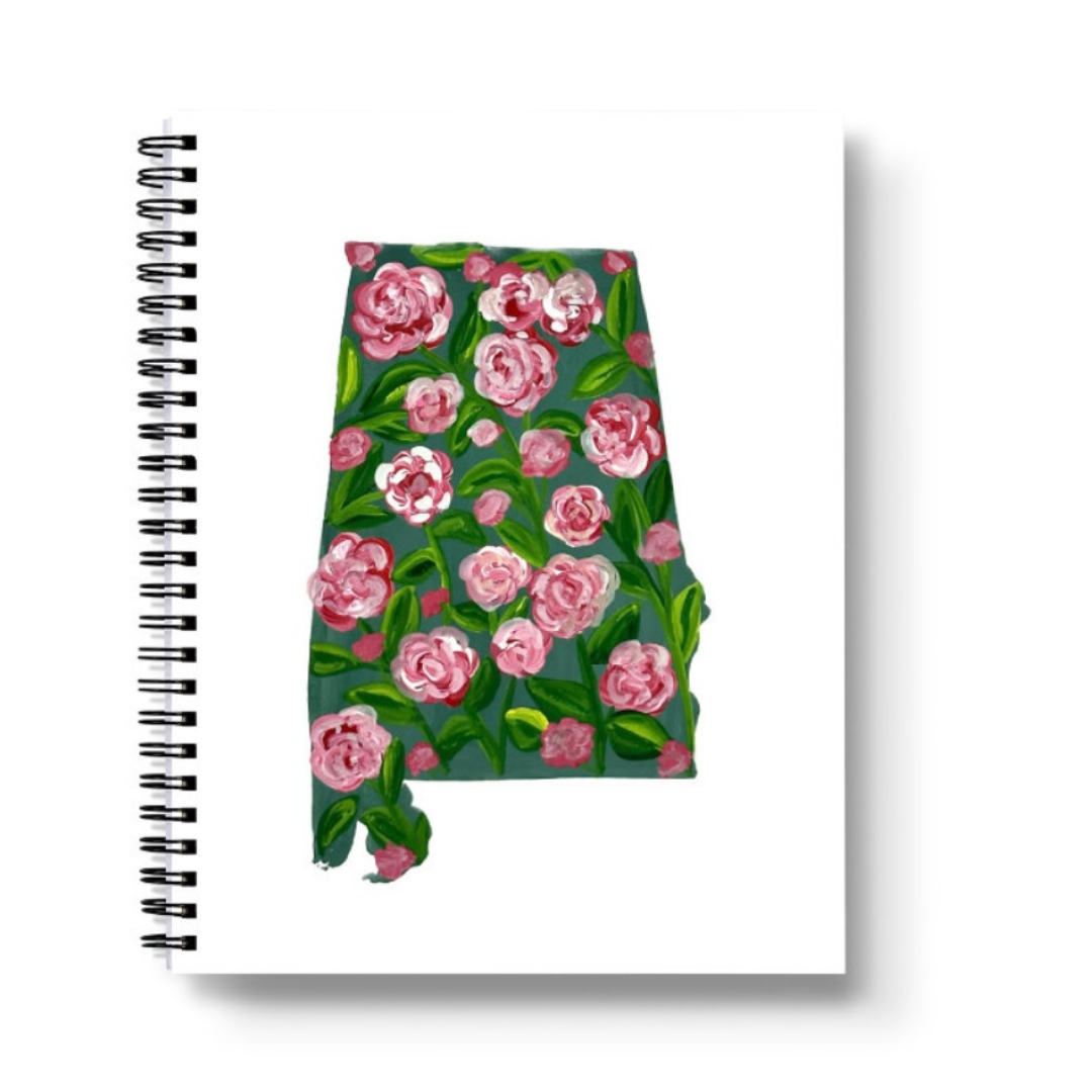 Alabama State Flower Spiral Lined Notebook