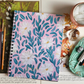 Daisies and blue leaves Spiral Lined Notebook