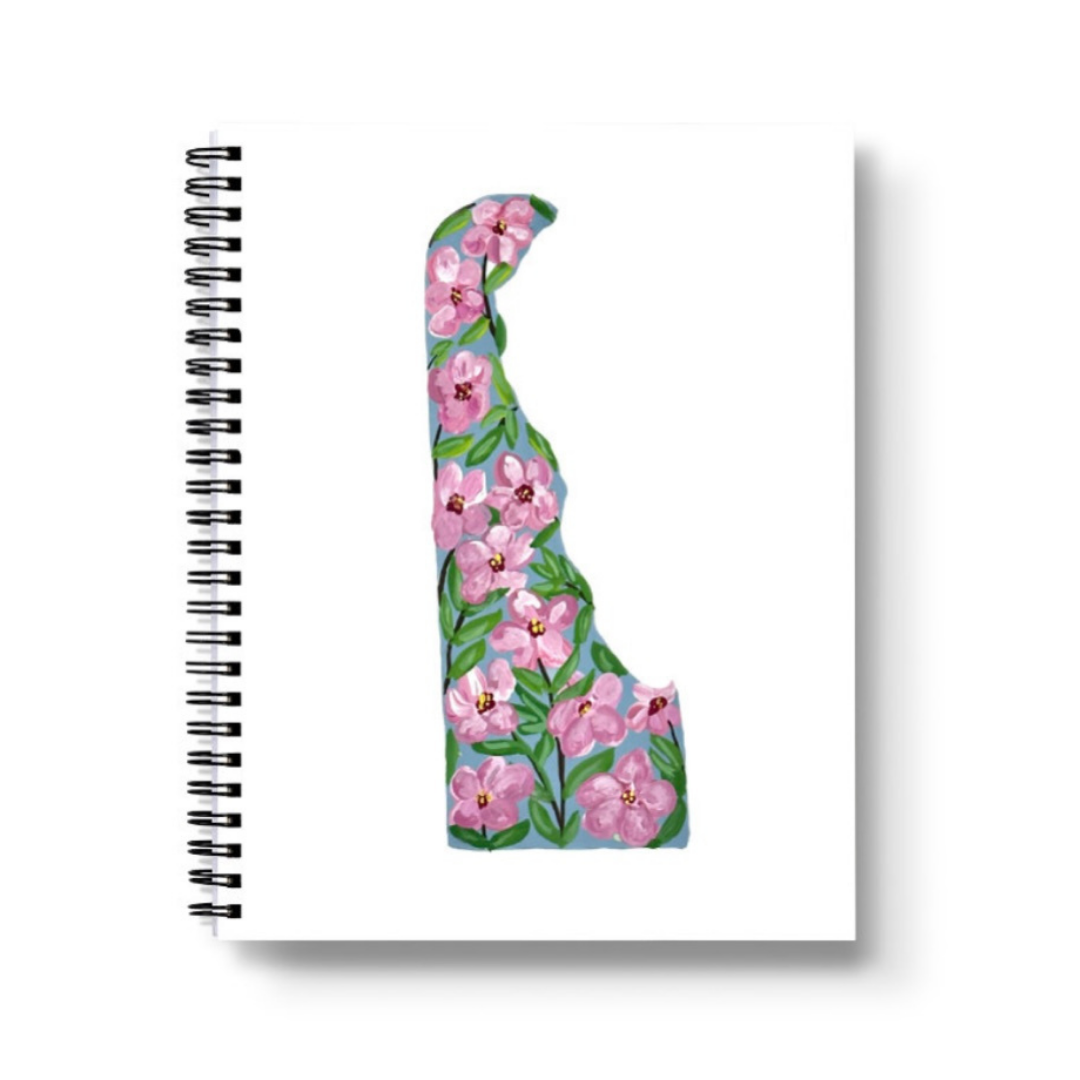 Delaware State Flower Spiral Lined Notebook