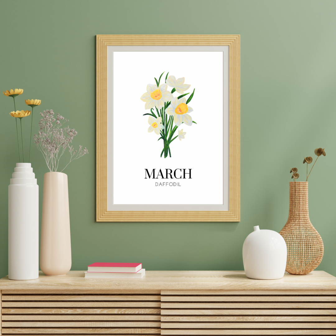 March Daffodil art print