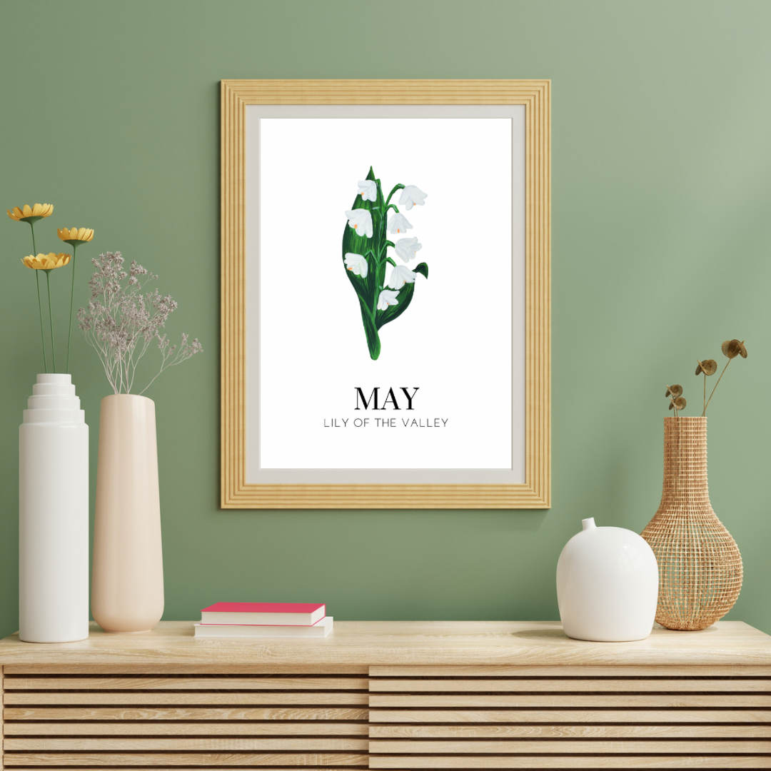 May Lily of the valley art print