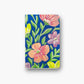 Colorful Flowers on Blue Layflat Notebook