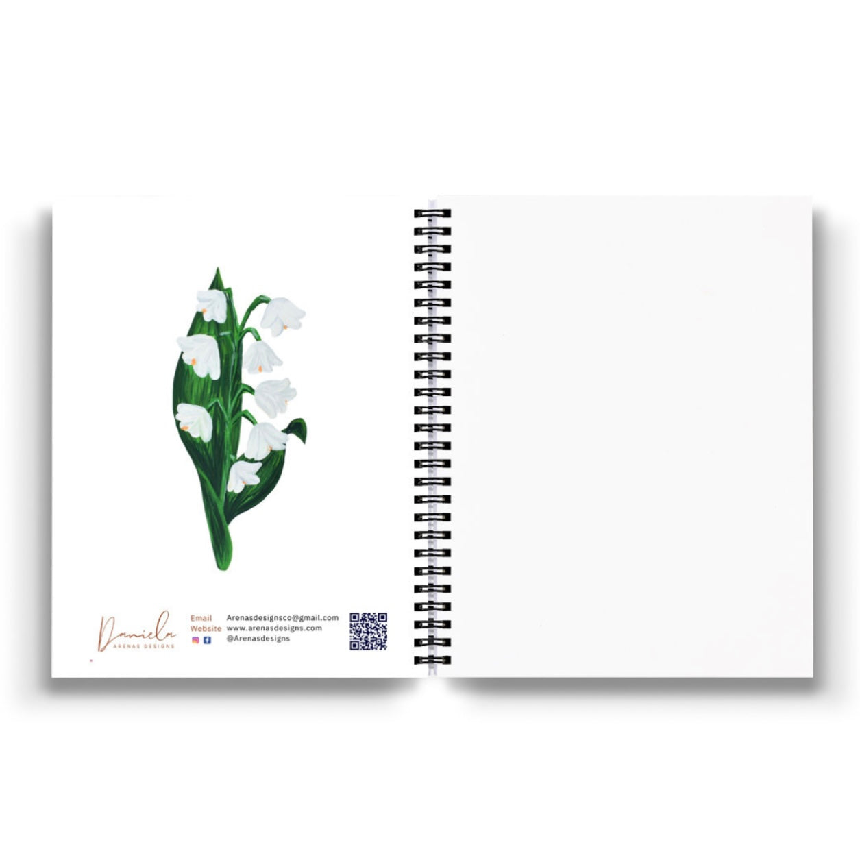 Lily of the valley Spiral Lined Notebook