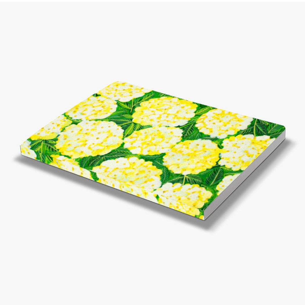 Yellow Hydrangea Layflat Lined Notebook
