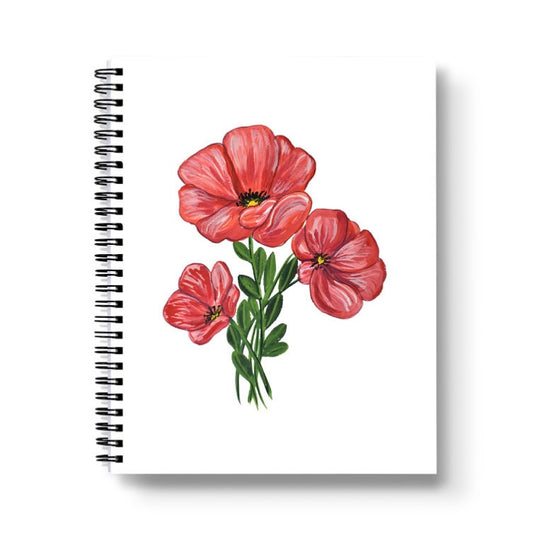 Poppy Spiral Lined Notebook
