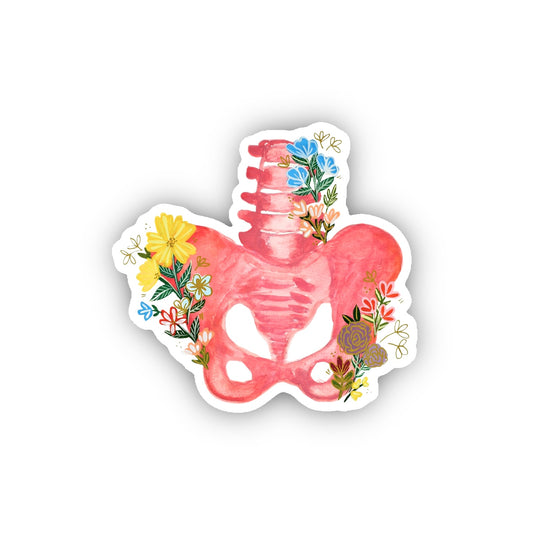 Pelvis Medicine & Flowers Sticker