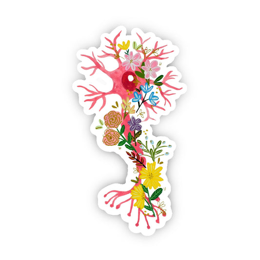 Neuron Medicine & Flowers Sticker