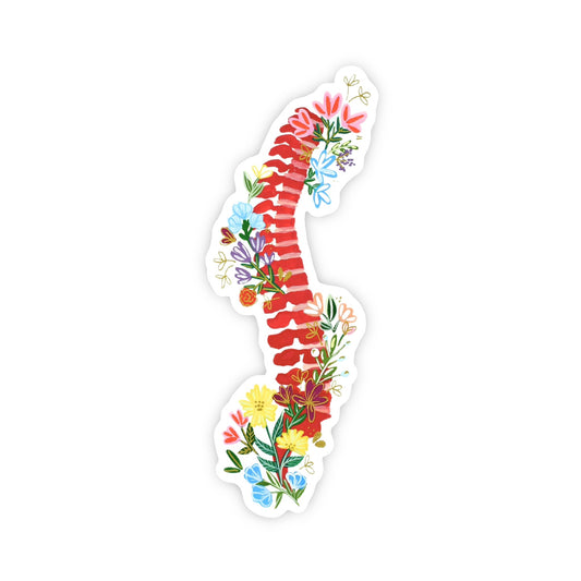 Spine Medicine & Flowers Sticker