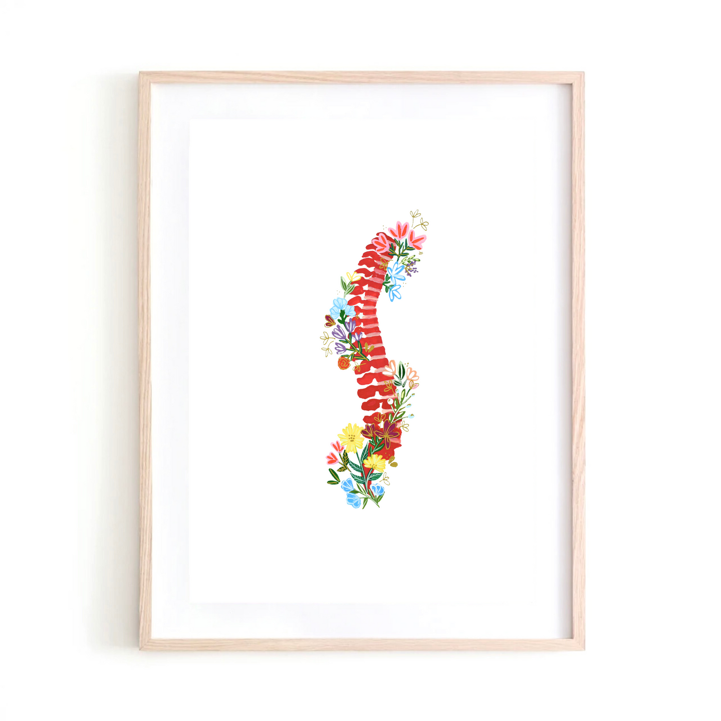 Spine Medicine & Flowers art print