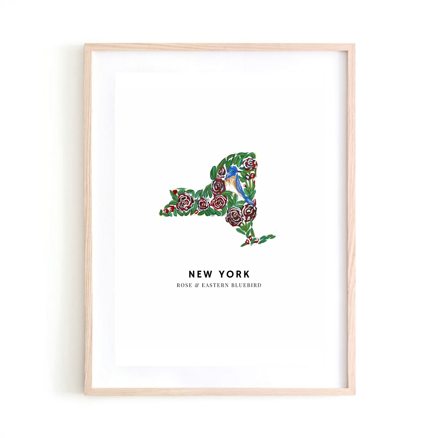 New York State & Eastern Bluebird art print