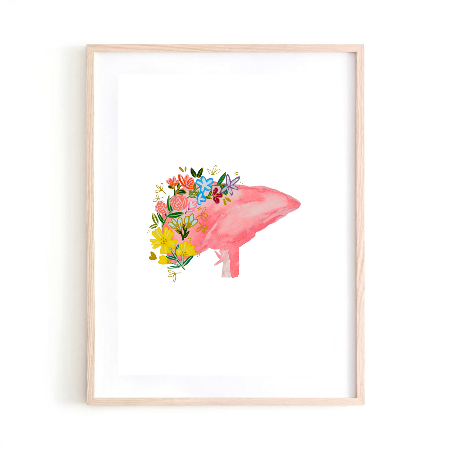 Liver Medicine & Flowers art print