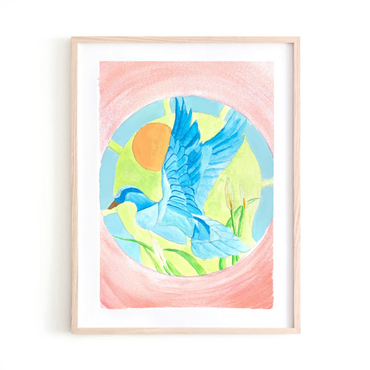 Bird and Plants art print