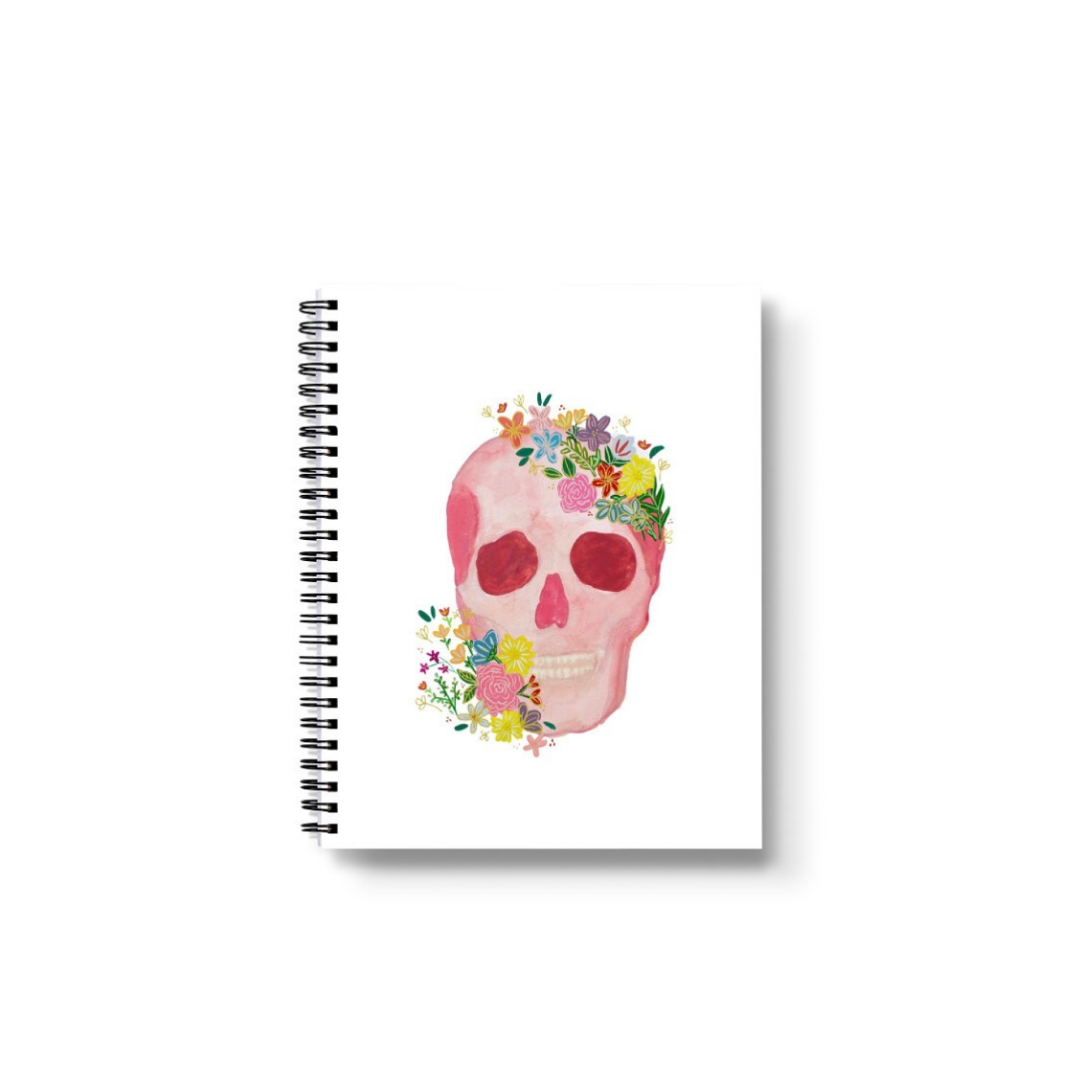 Skull Spiral Lined Notebook