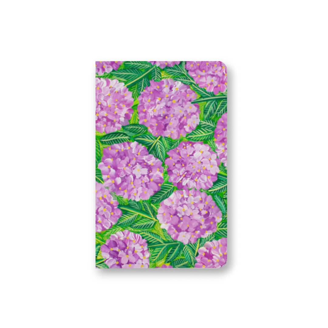 Purple Hydrangea Dotted Notebook