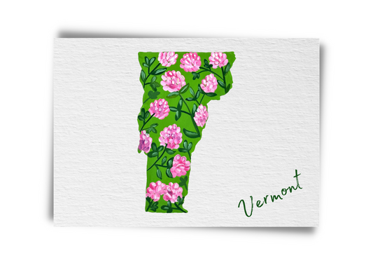 Vermont State Flowers Postcard