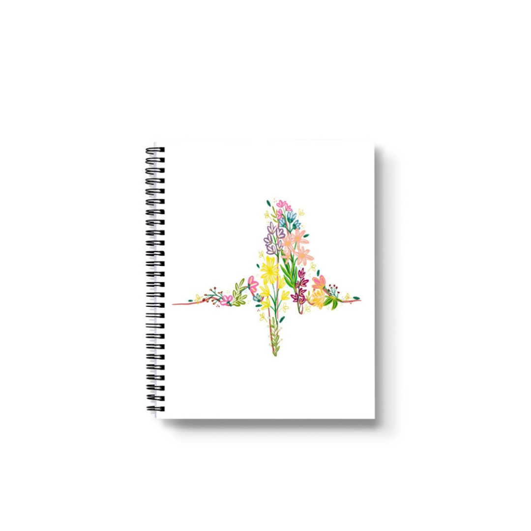 Ekg Spiral Lined Notebook