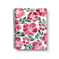 Bright pink Flowers Spiral Lined Notebook