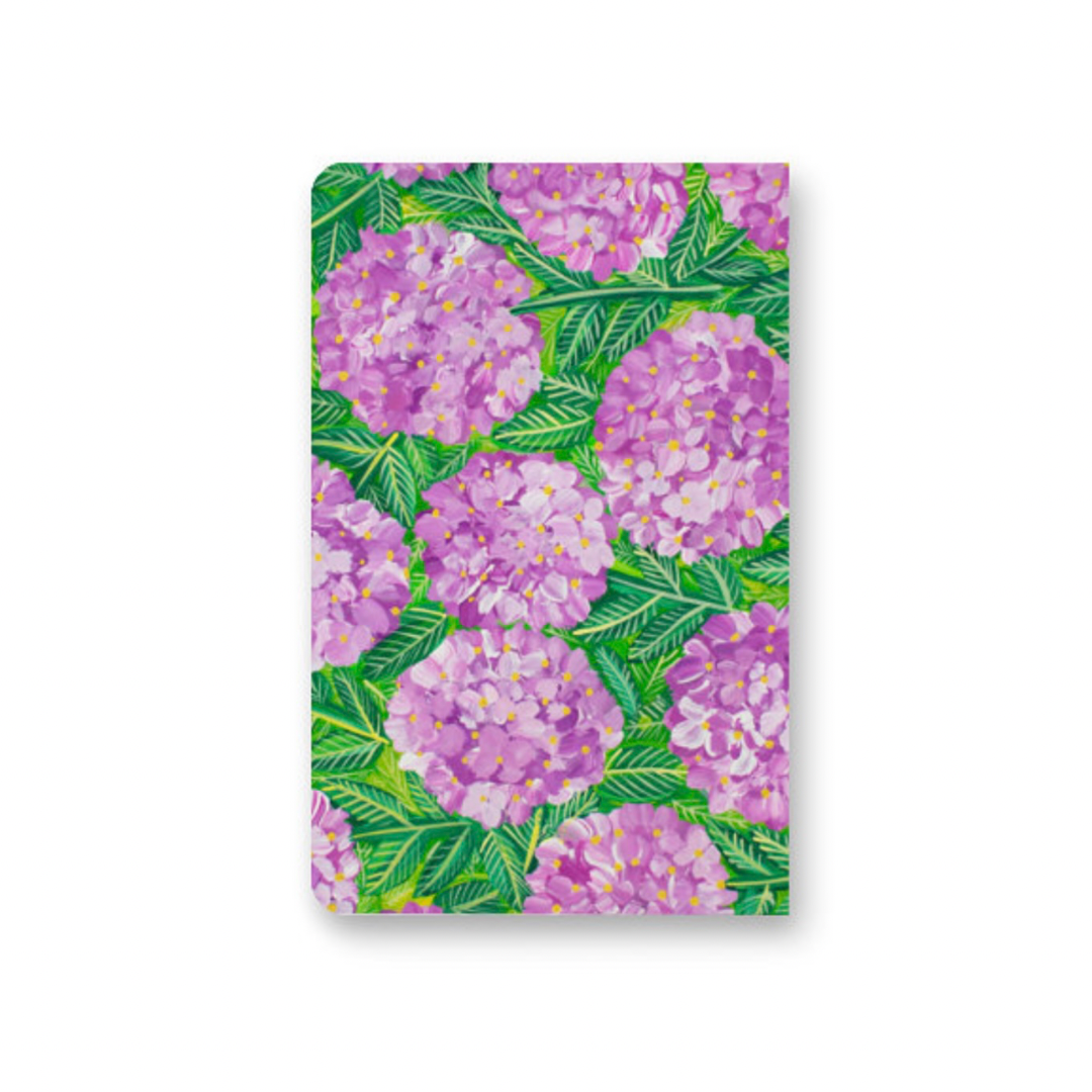 Purple Hydrangea Dotted Notebook
