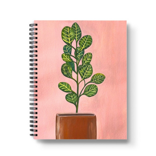 Fiddle Fig Tree Spiral Lined Notebook
