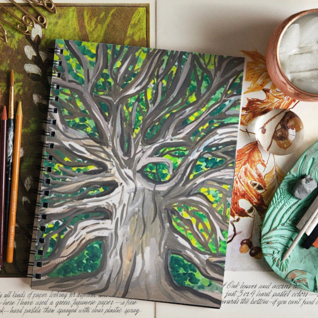 Angel Oak Tree Charleston Spiral Lined Notebook
