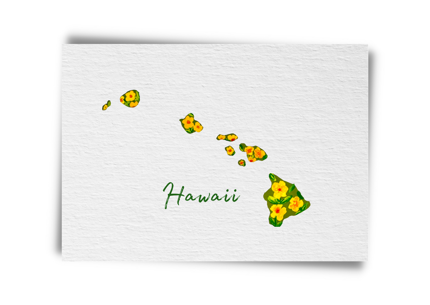 Hawaii State Flowers Postcard