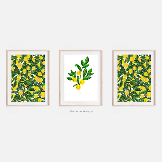 Triptych Lemons