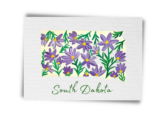 South Dakota State Flowers Postcard